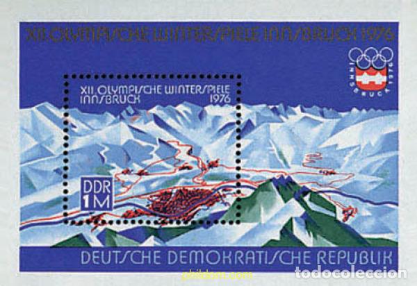 Sellos: 73224 MNH ALEMANIA DEMOCRATICA 1975 12 JUEGOS OLIMPICOS INVIERNO INNSBRUCK 1976