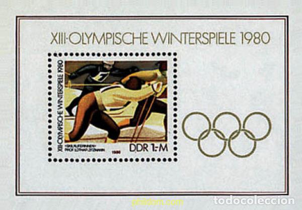 Sellos: 70361 MNH ALEMANIA DEMOCRATICA 1980 13 JUEGOS OLIMPICOS INVIERNO LAKE PLACID 1980