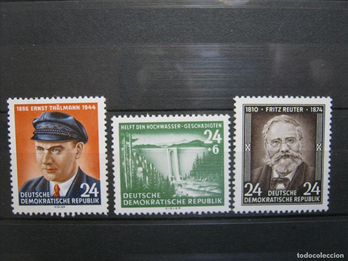 Francobolli: DDR ALEMANIA ORIENTAL 1954 SERIES YVERT 168, 169 Y 170 MNH** SIN CHARNELA LUJO.