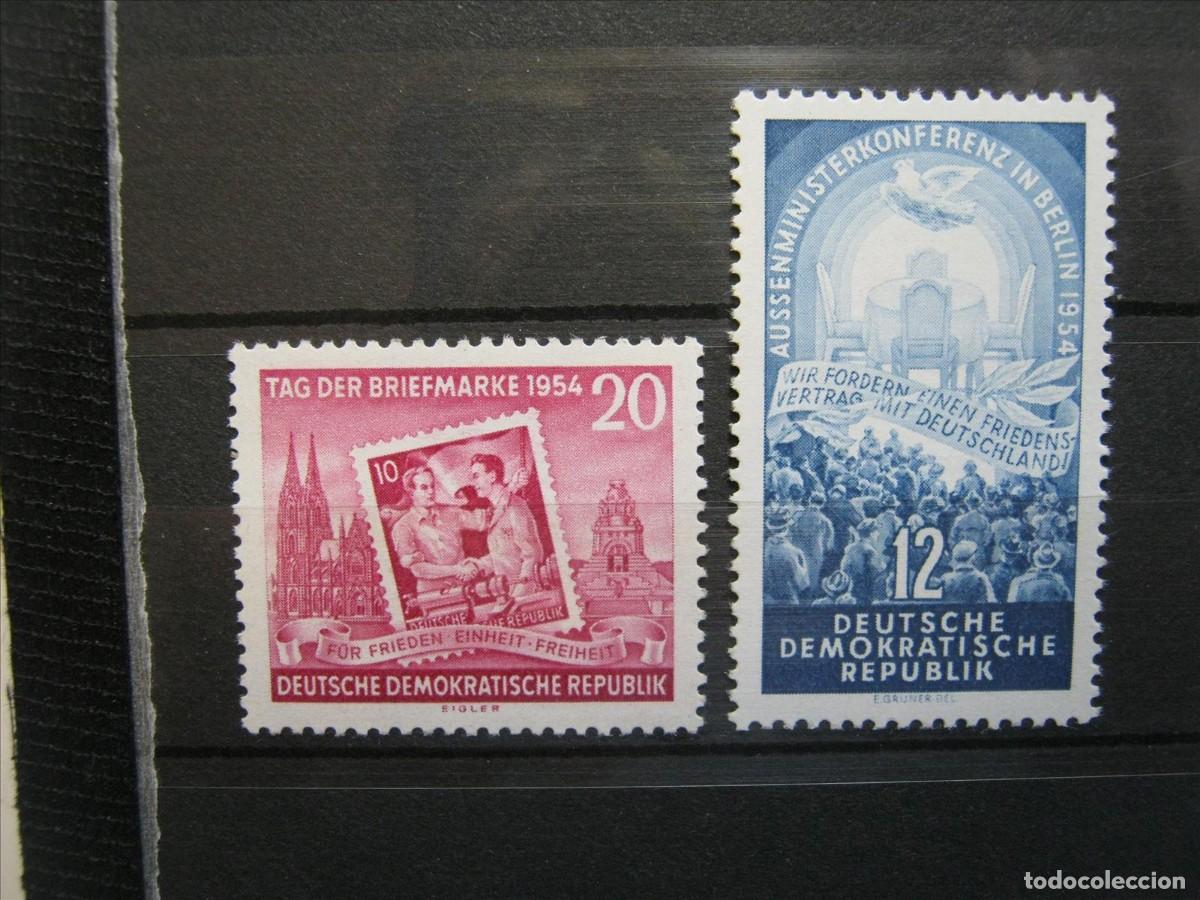 Timbres: DDR ALEMANIA ORIENTAL 1954 SERIES YVERT 147 Y 175 MNH** SIN CHARNELA LUJO.