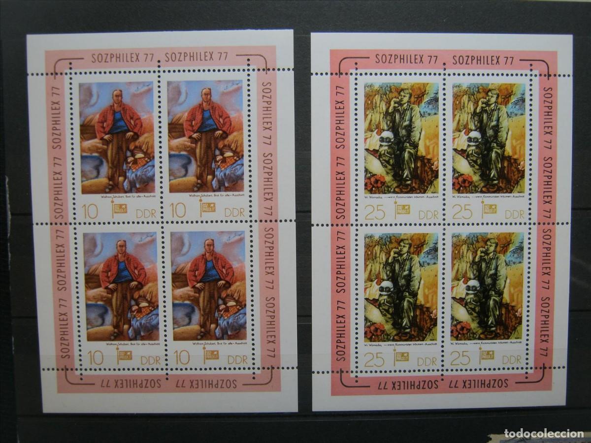 Timbres: DDR ALEMANIA ORIENTAL 1977 HOJITAS YVERT HB 1922/1923 MNH** SIN CHARNELA LUJO.