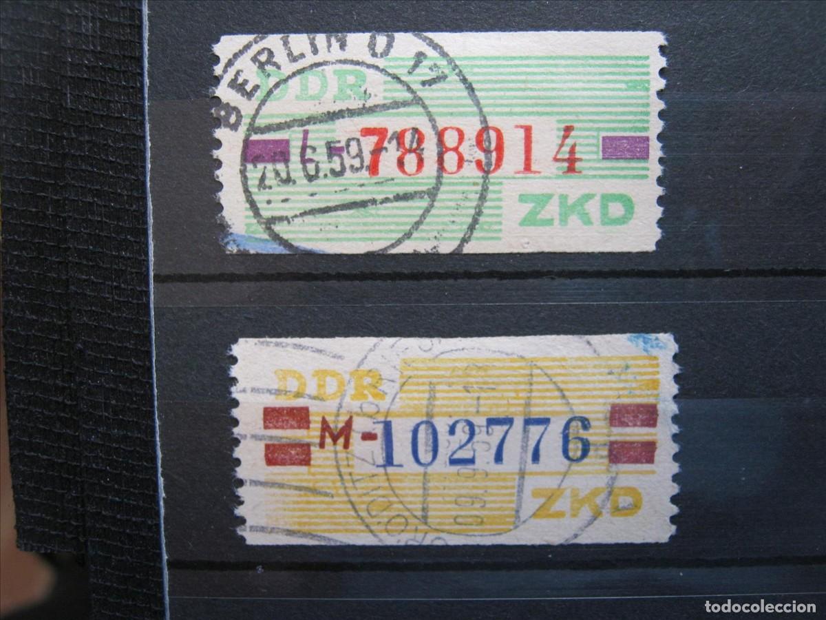 Francobolli: DDR ALEMANIA ORIENTAL 1959 SERVICIO B SERIE MICHEL 24/25 USADO PERFECTOS.