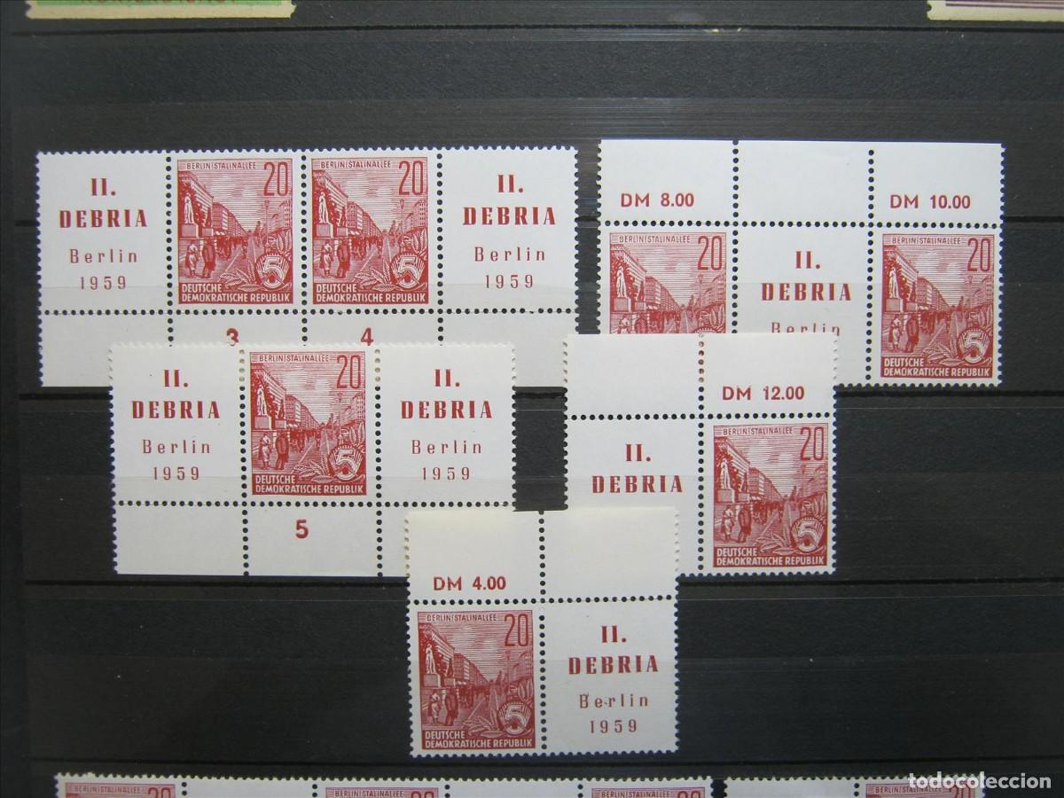 Briefmarken: DDR ALEMANIA ORIENTAL 1959 DEBRIA YVERT 436 LAS 5 COMBINACIONES MNH** LUJO.