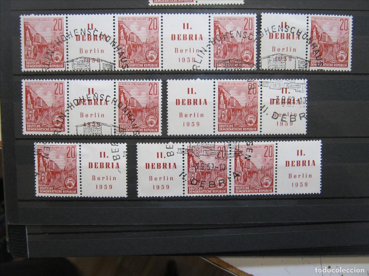 Timbres: DDR ALEMANIA ORIENTAL 1959 DEBRIA YVERT 436 LAS 5 COMBINACIONES EN USADO PERFECTOS.
