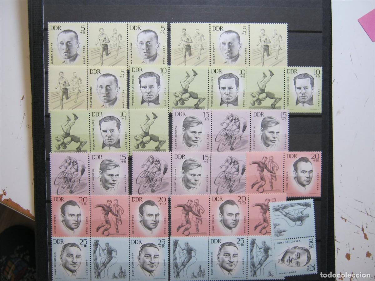Timbres: DDR ALEMANIA ORIENTAL 1963 SERIE YVERT 663/667 EN COMBINACIONES MNH** SIN CHARNELA LUJO.