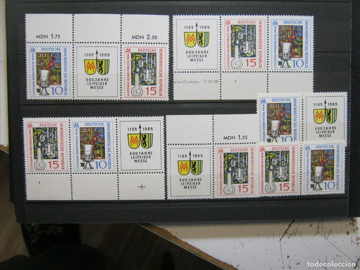 Briefmarken: DDR ALEMANIA ORIENTAL 1964 COMBINACIONES SERIE YVERT 755/756 MNH** SIN CHARNELA LUJO.