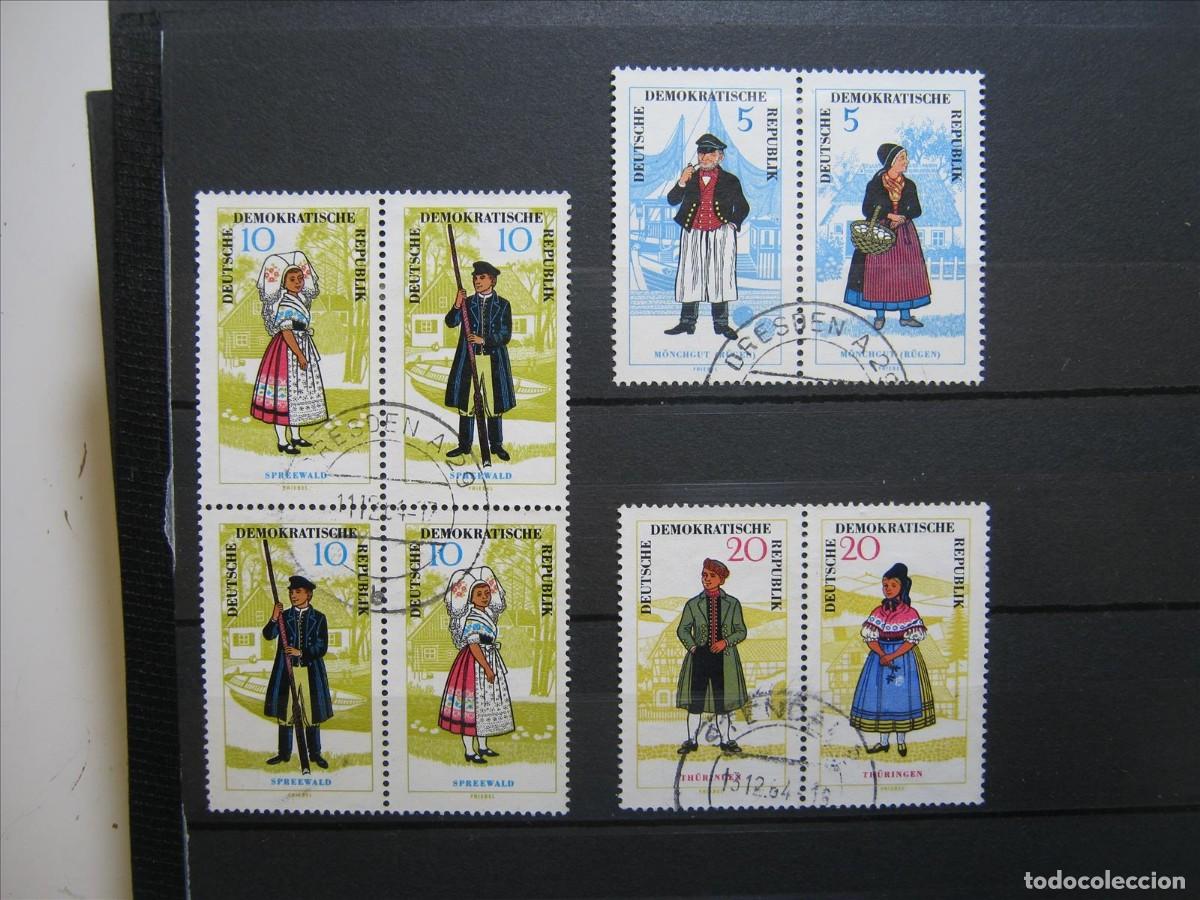 Briefmarken: DDR ALEMANIA ORIENTAL 1964 COMBINACIONES SERIE YVERT 777A/782A USADOS PERFECTOS