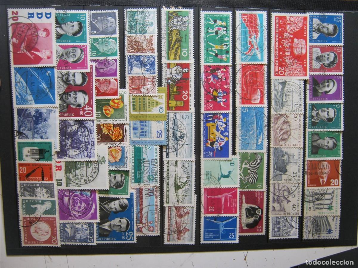 Briefmarken: DDR ALEMANIA ORIENTAL 1961 A&Ntilde;O COMPLETO EN USADO BIEN.