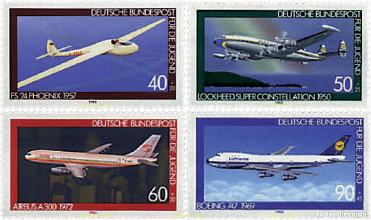 Sellos: 64995 MNH ALEMANIA FEDERAL 1980 AVIACION