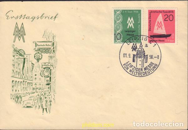 Sellos: 376817 MNH ALEMANIA DEMOCRATICA 1956 FERIA DE OTO&Ntilde;O DE LEIPZIG