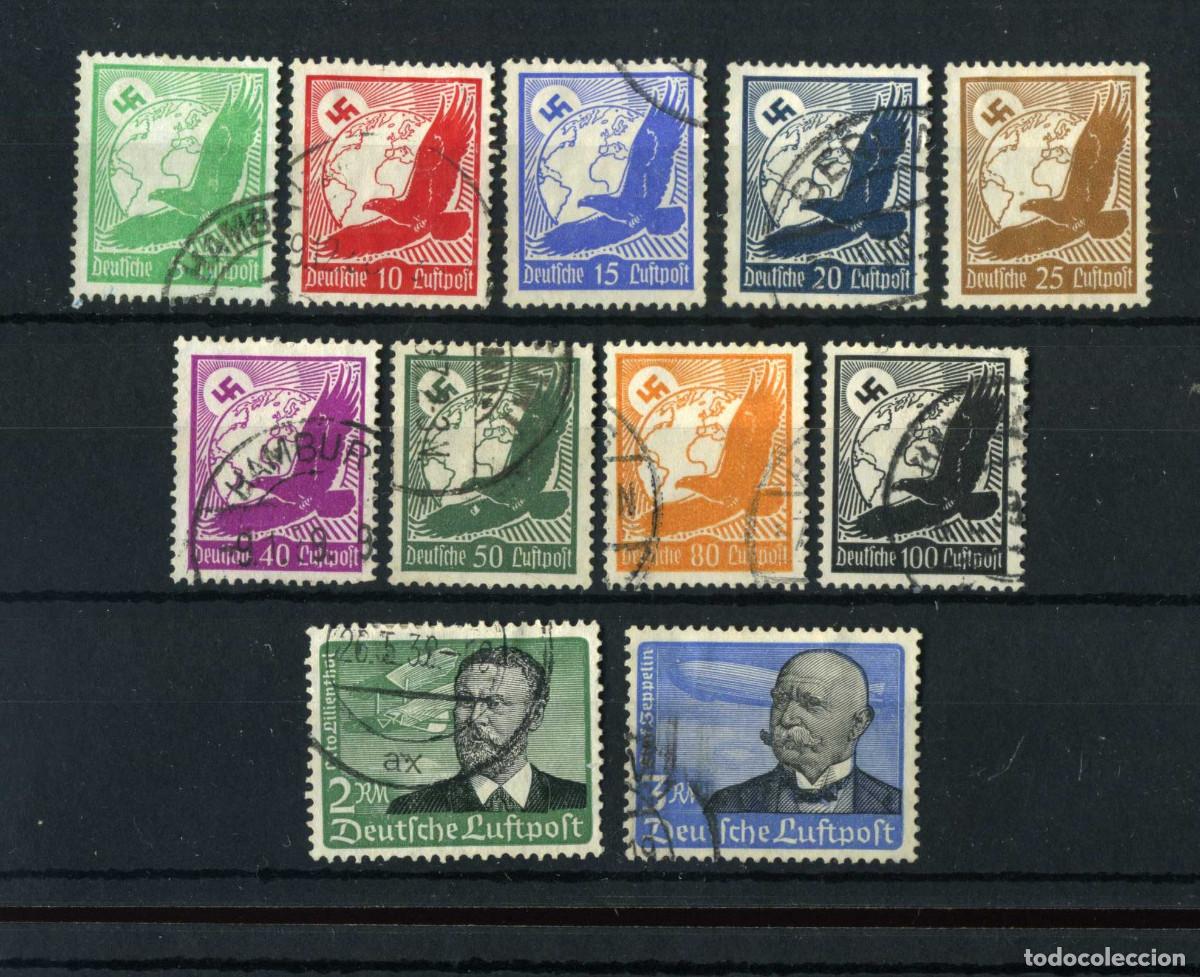 Timbres: XS- ALEMANIA 1934 Serie usada Correo Aereo Scott C46-56; Michel 529-539