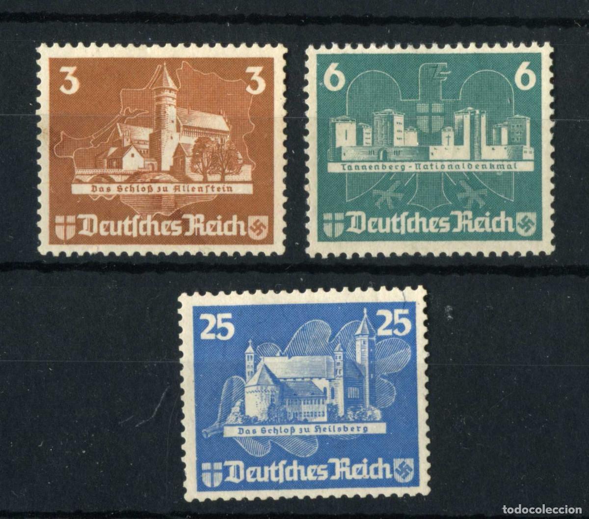 Timbres: XS- ALEMANIA 1935 Ostropa 3, 6 y 25 Pfennig RAROS MH* Michel 576, 577, 579