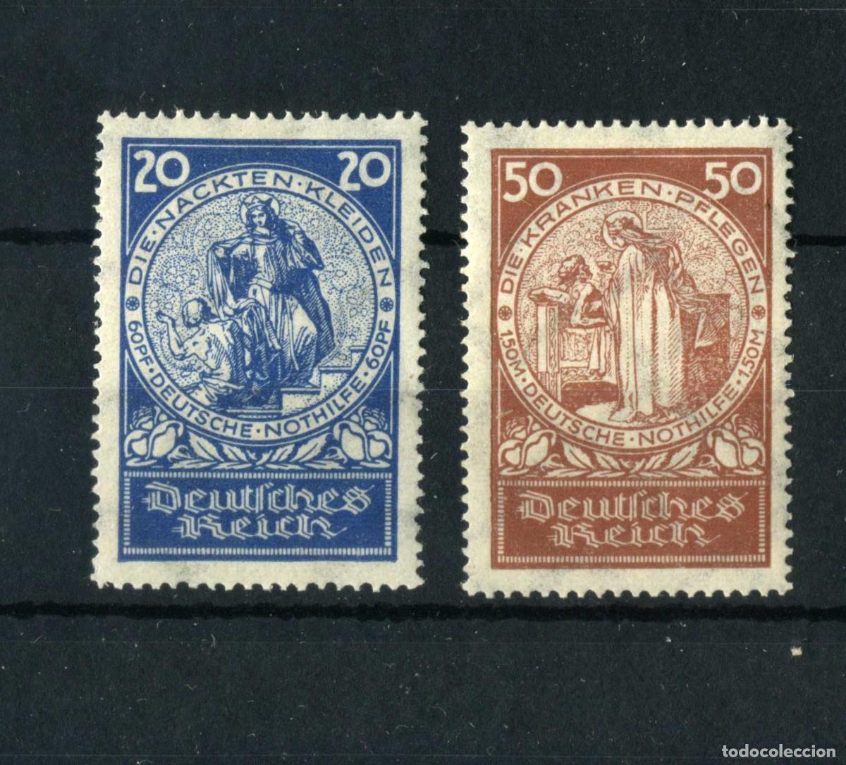 Timbres: XS- ALEMANIA 1924 Nothilfe Lote 2 valores clave 20+60 y 50+150 MH* Scott B8-11; Michel 351-354