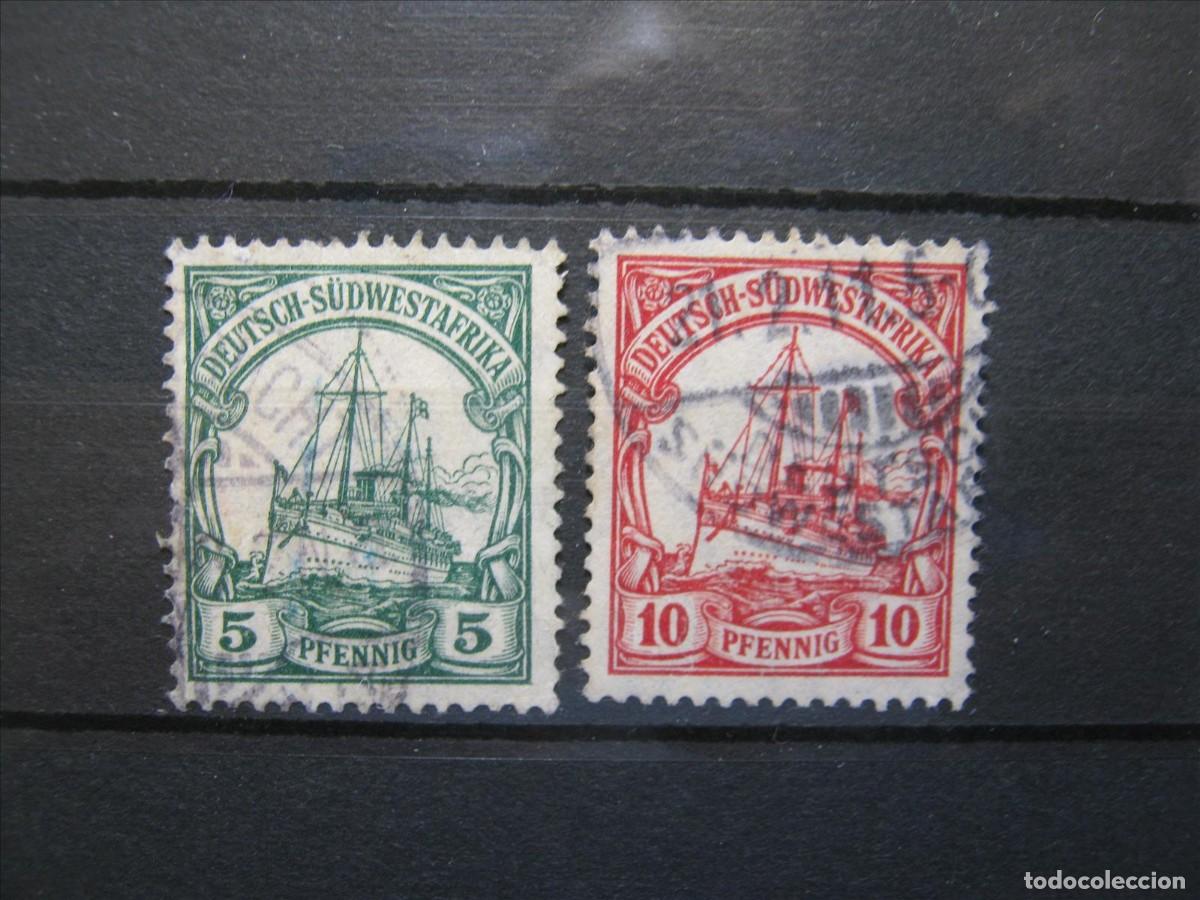 Briefmarken: ALEMANIA COLONIA &Aacute;FRICA DEL SUDOESTE 1900 YVERT 14 Y 15 USADOS BIEN.