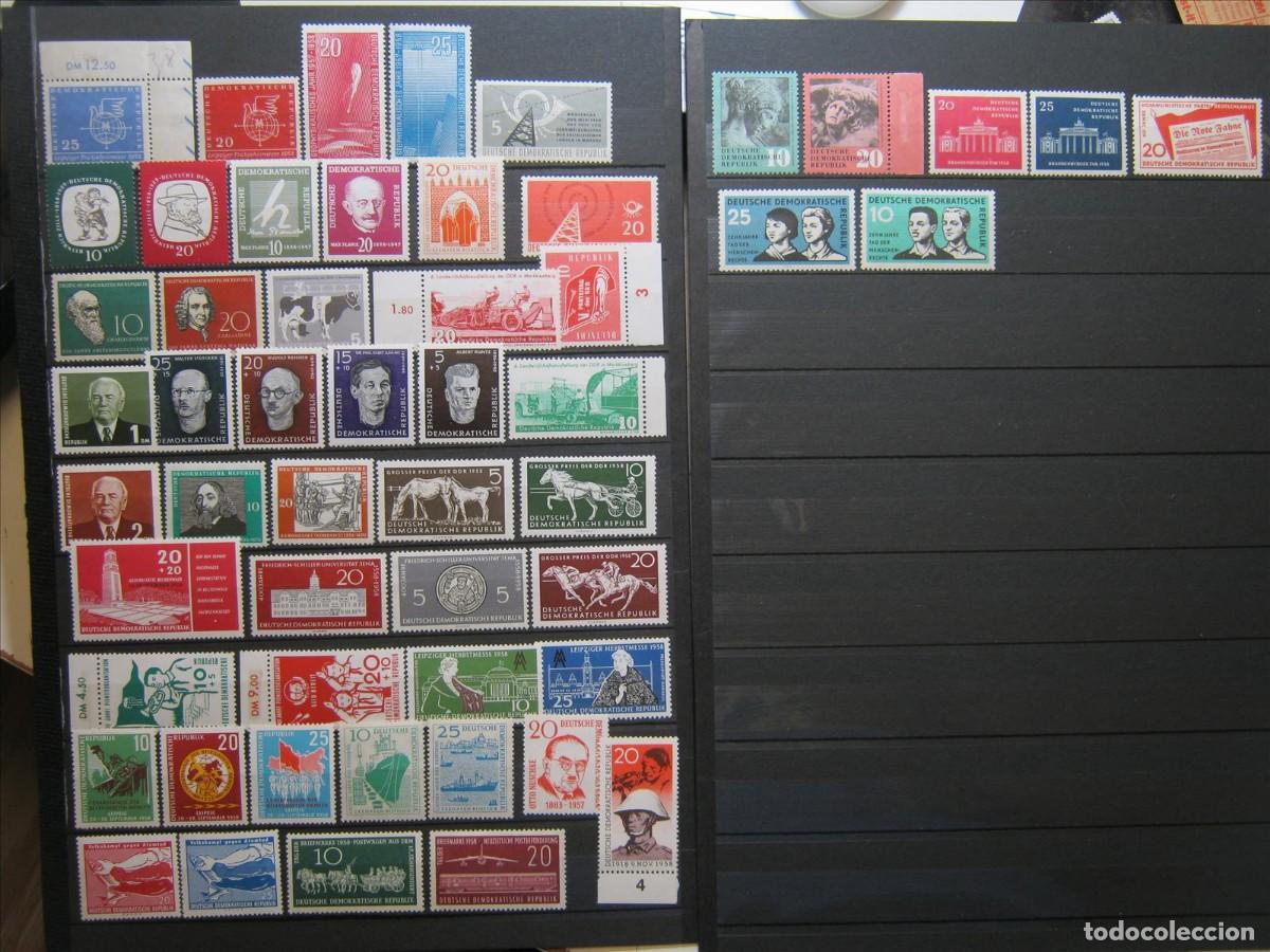 Briefmarken: DDR ALEMANIA ORIENTAL 1958 A&Ntilde;O COMPLETO USADO SIN HB Y UN SELLO LUJO.