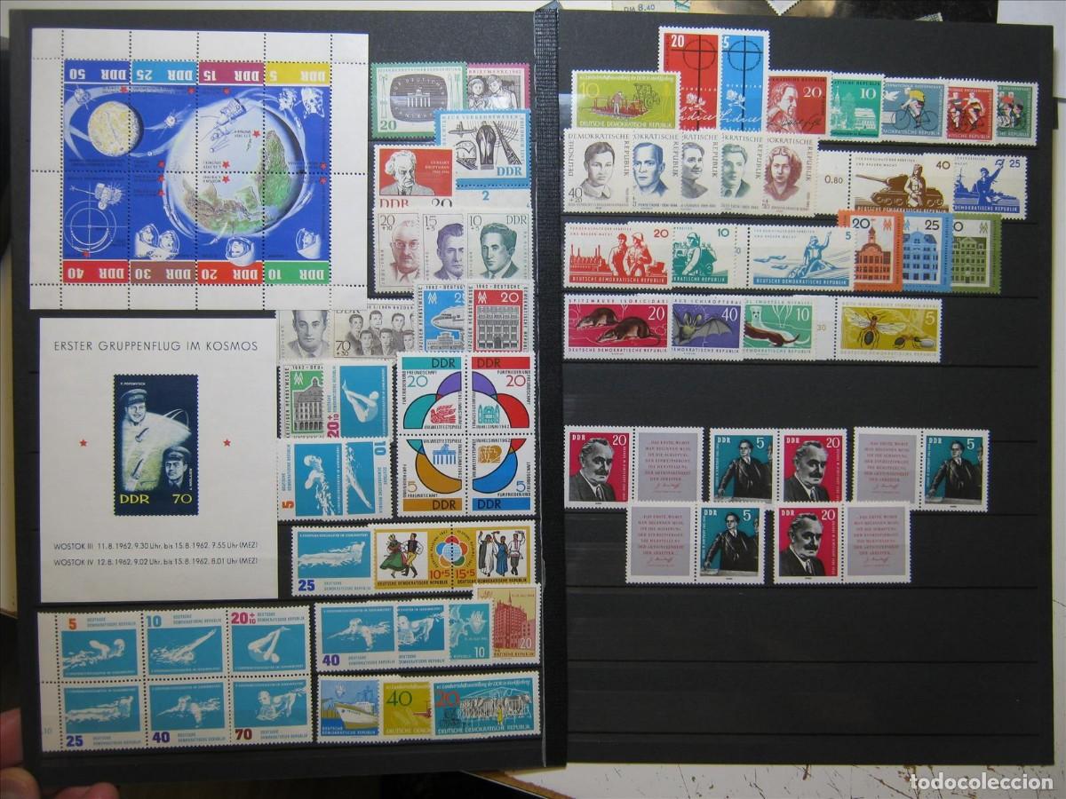 Briefmarken: DDR ALEMANIA ORIENTAL 1962 A&Ntilde;O COMPLETO SIN EL TR&Iacute;PTICO MNH** SIN CHARNELA LUJO.