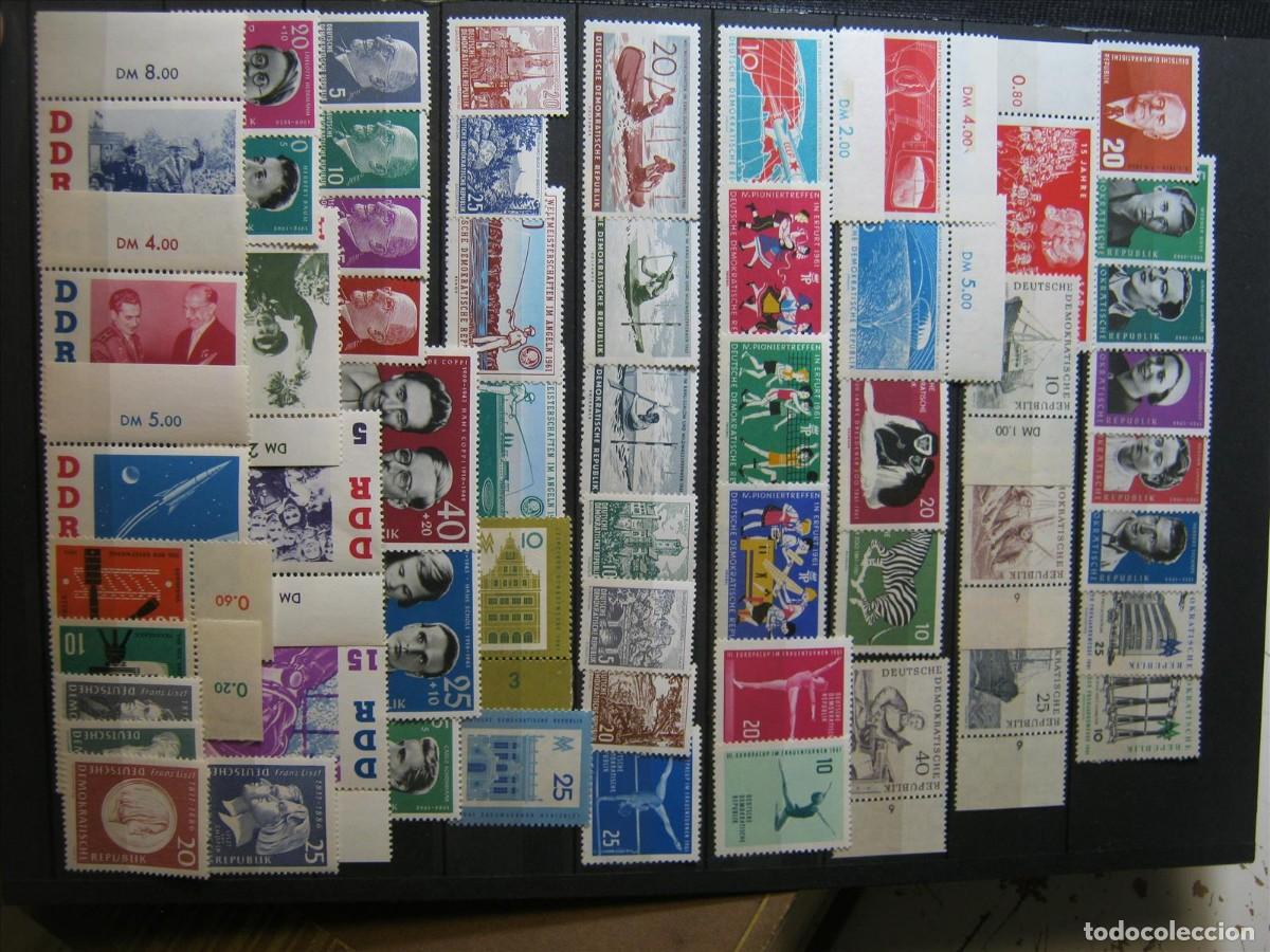 Briefmarken: DDR ALEMANIA ORIENTAL 1961 A&Ntilde;O COMPLETO MENOS DOS SERIES MNH** SIN CHARNELA LUJO.
