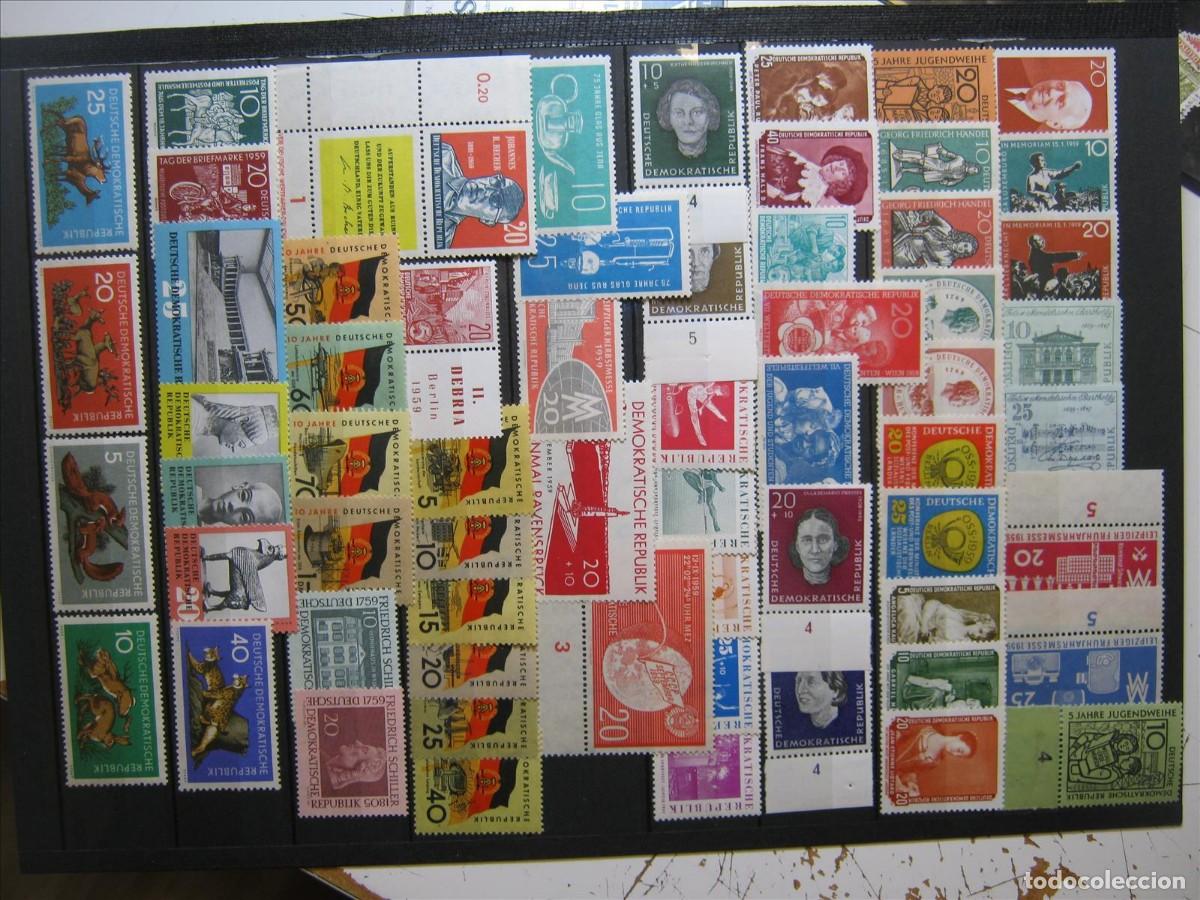 Briefmarken: DDR ALEMANIA ORIENTAL 1959 A&Ntilde;O CASI COMPLETO MNH** SIN CHARNELA LUJO.