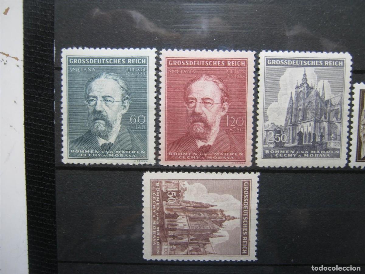 Briefmarken: ALEMANIA OCUPACI&Oacute;N BOHEMIA MORAVIA 1944 SERIES YVERT 117/118 Y 119/120 MNH** SIN CHARNELA LUJO.