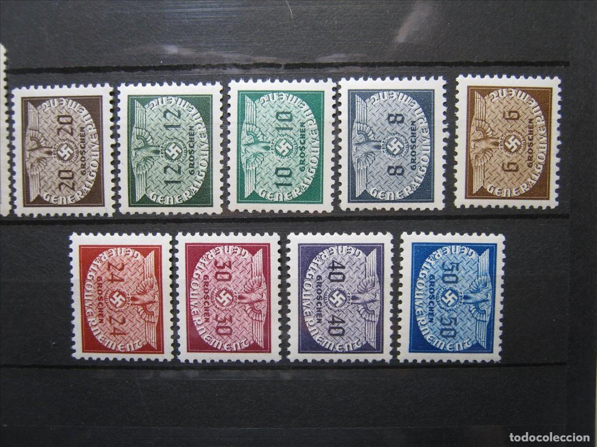 Briefmarken: ALEMANIA OCUPACI&Oacute;N POLONIA SERVICIO 1940 SERIE YVERT 1/9 MICHEL 16/24 MNH** SIN CHARNELA LUJO.