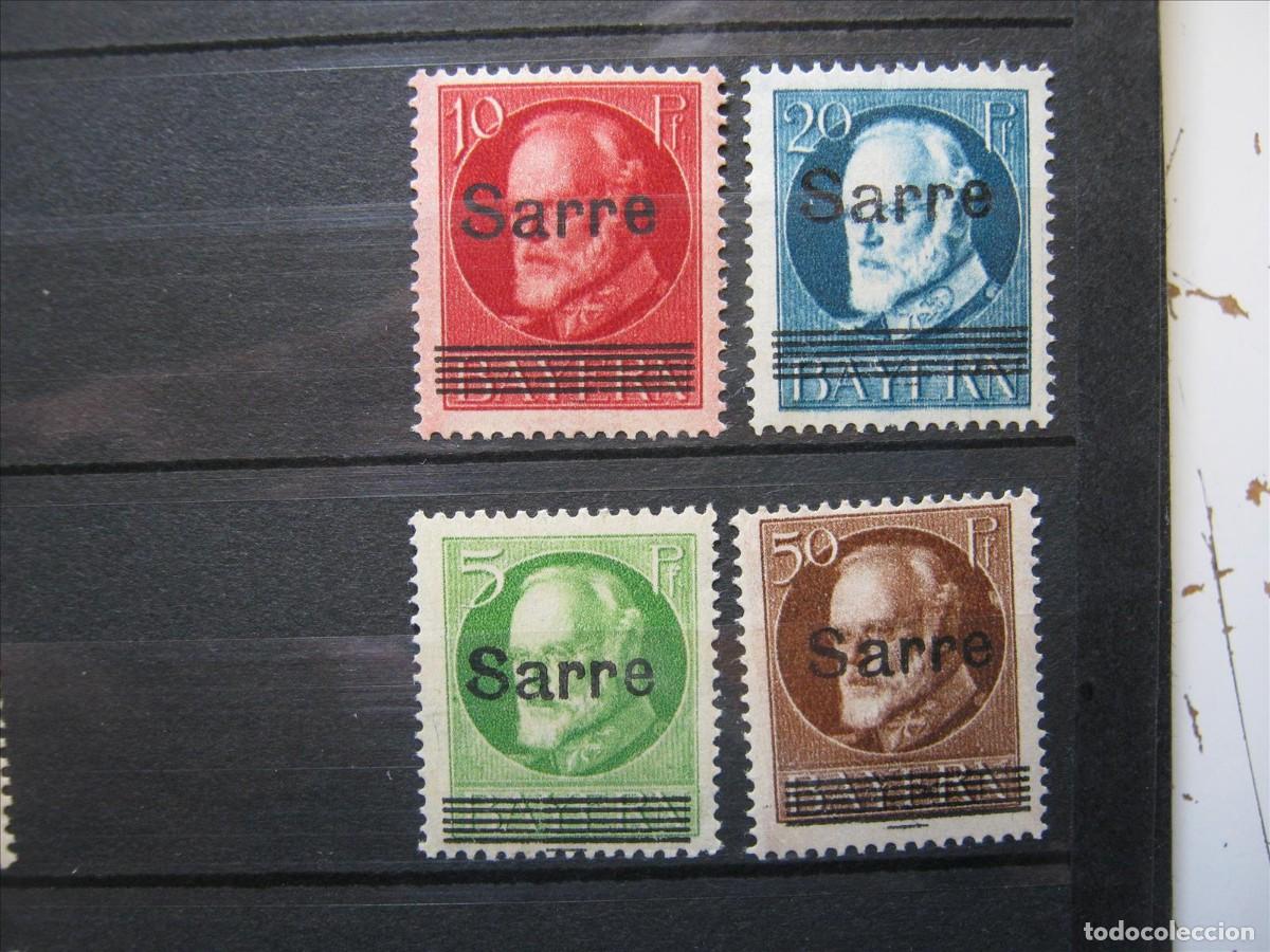 Briefmarken: ALEMANIA SARRE SAAR 1920 YVERT 18, 19A, 21 Y 25 MNH** SIN CHARNELA LUJO.