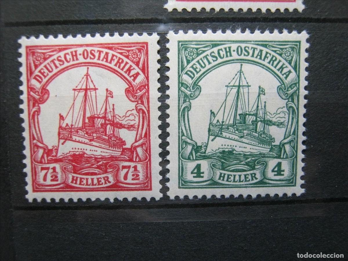 Francobolli: ALEMANIA COLONIA &Aacute;FRICA DEL ESTE ORIENTAL 1906-19 YVERT 31 Y 32 MNH** SIN CHARNELA LUJO.