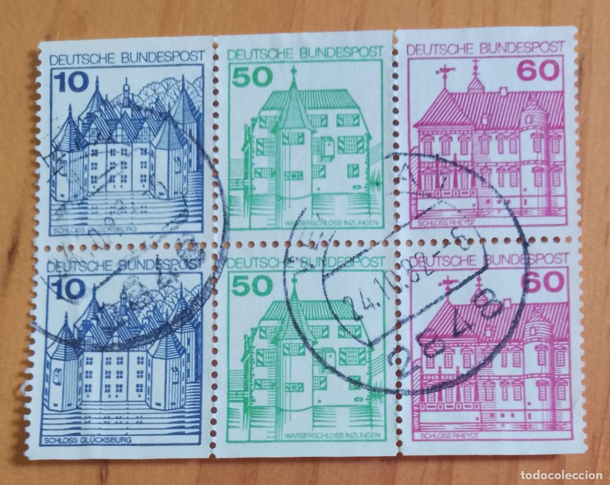 Sellos: ALEMANIA - V/F 10, 50 Y 60 - TIRA 6 SELLOS, 63 DISTINTOS - MATASELLO INDICATIVO: 24.10.82