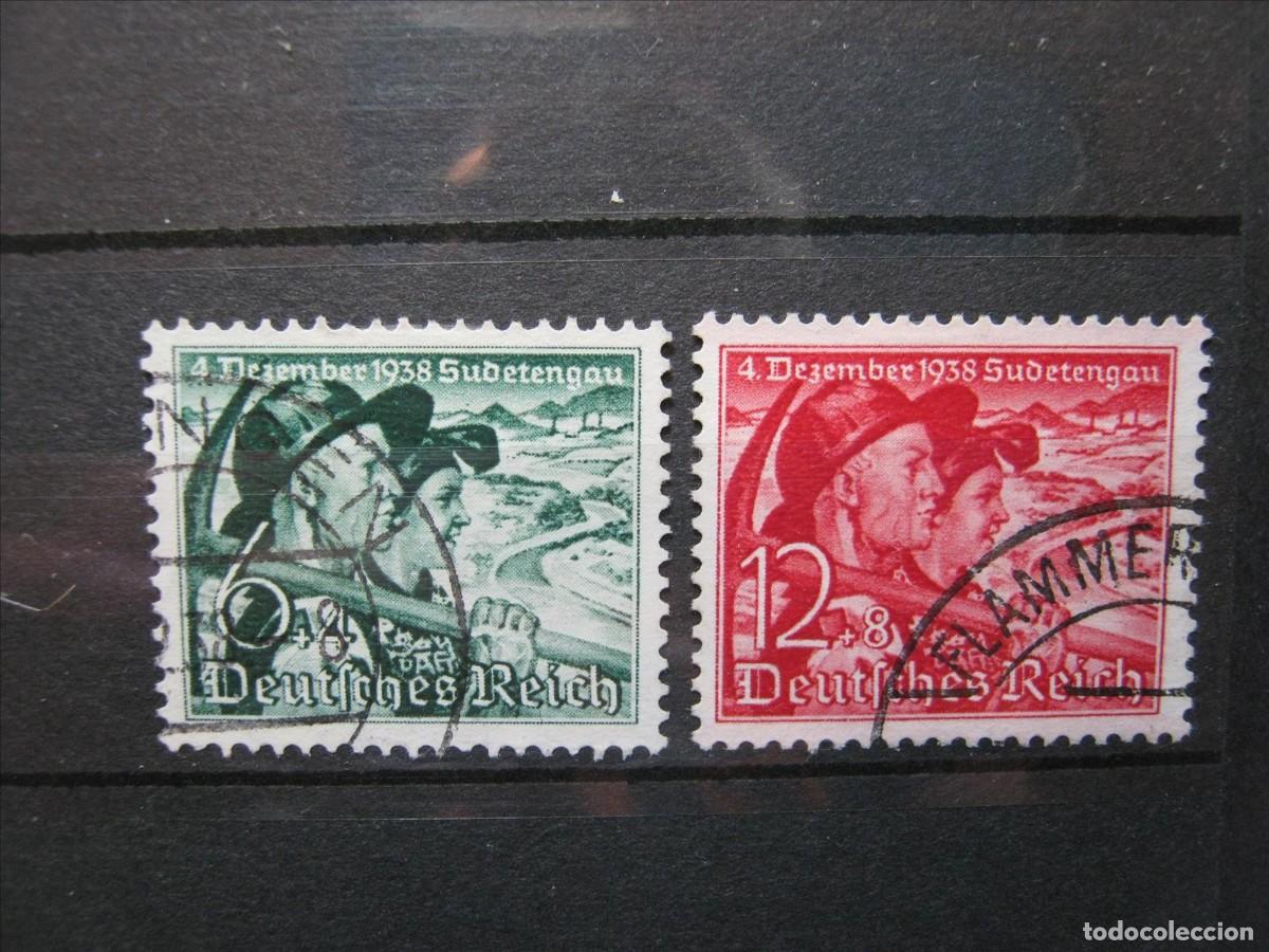 Francobolli: ALEMANIA IMPERIO REICH 1938 SERIE YVERT 625/626 USADOS BIEN.
