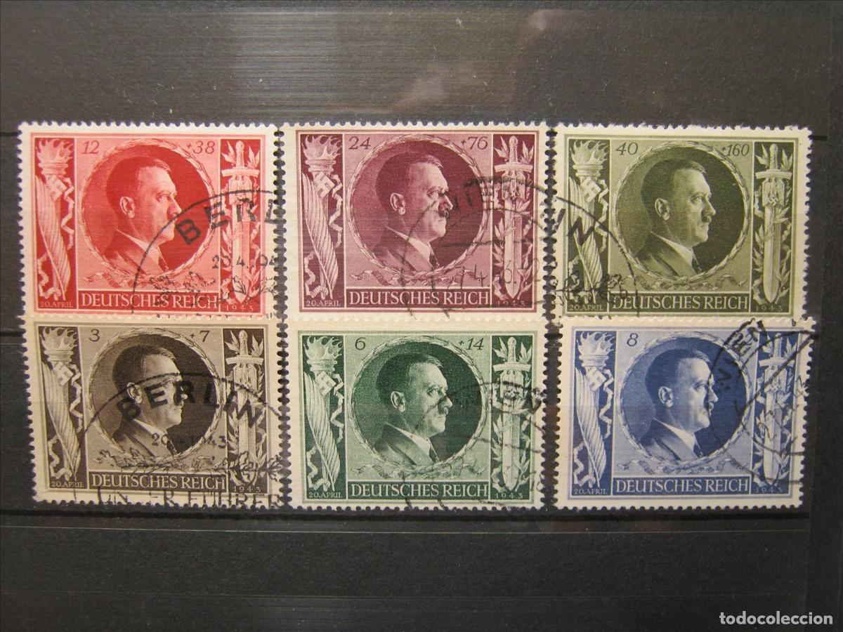 Stamps: ALEMANIA IMPERIO REICH 1943 SERIE YVERT 763/768 USADOS PERFECTOS.