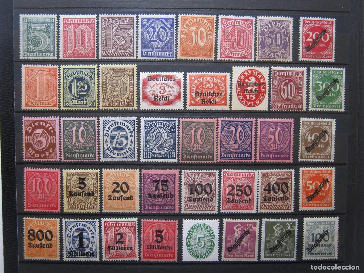 Stamps: ALEMANIA IMPERIO REICH SERVICIO GRAN LOTE MNH** SIN CHARNELA LUJO.