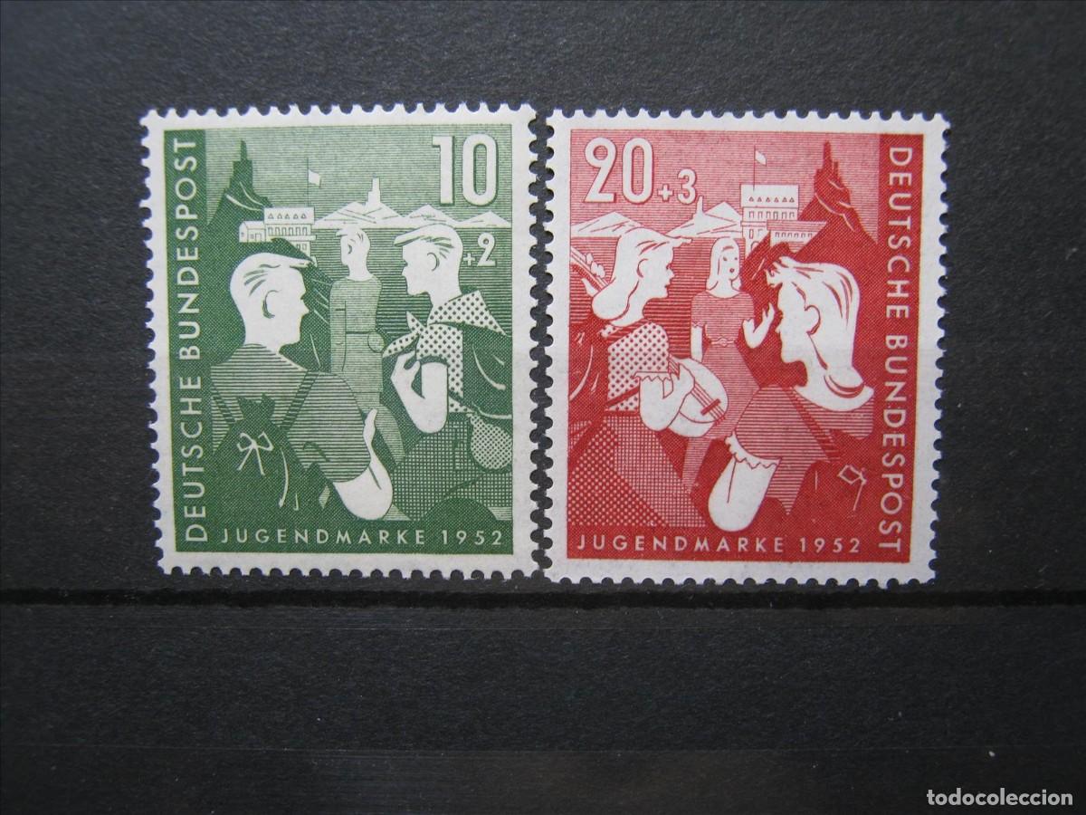 Selos: ALEMANIA FEDERAL 1952 SERIE YVERT 39/40 MNH** SIN CHARNELA LUJO.
