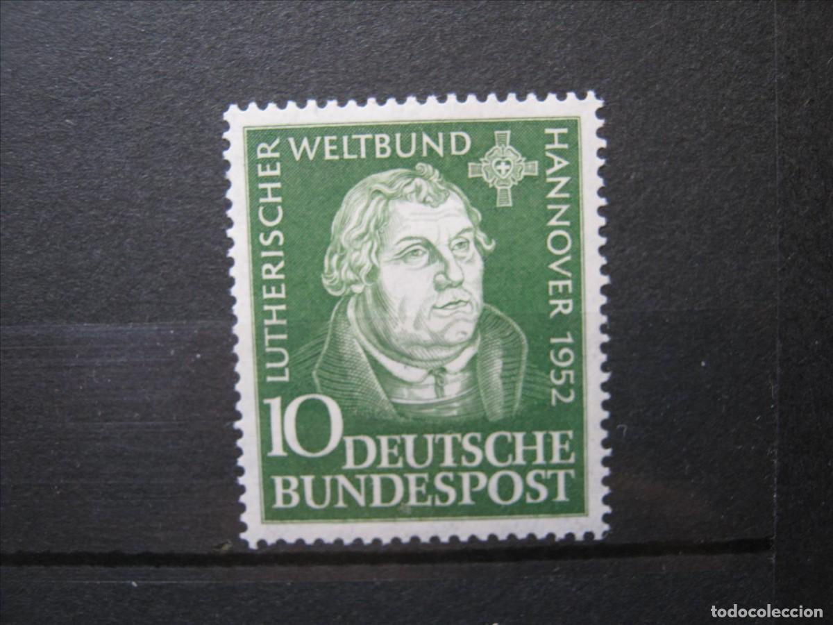 Stamps: ALEMANIA FEDERAL 1952 SERIE YVERT 36 MNH** SIN CHARNELA LUJO.