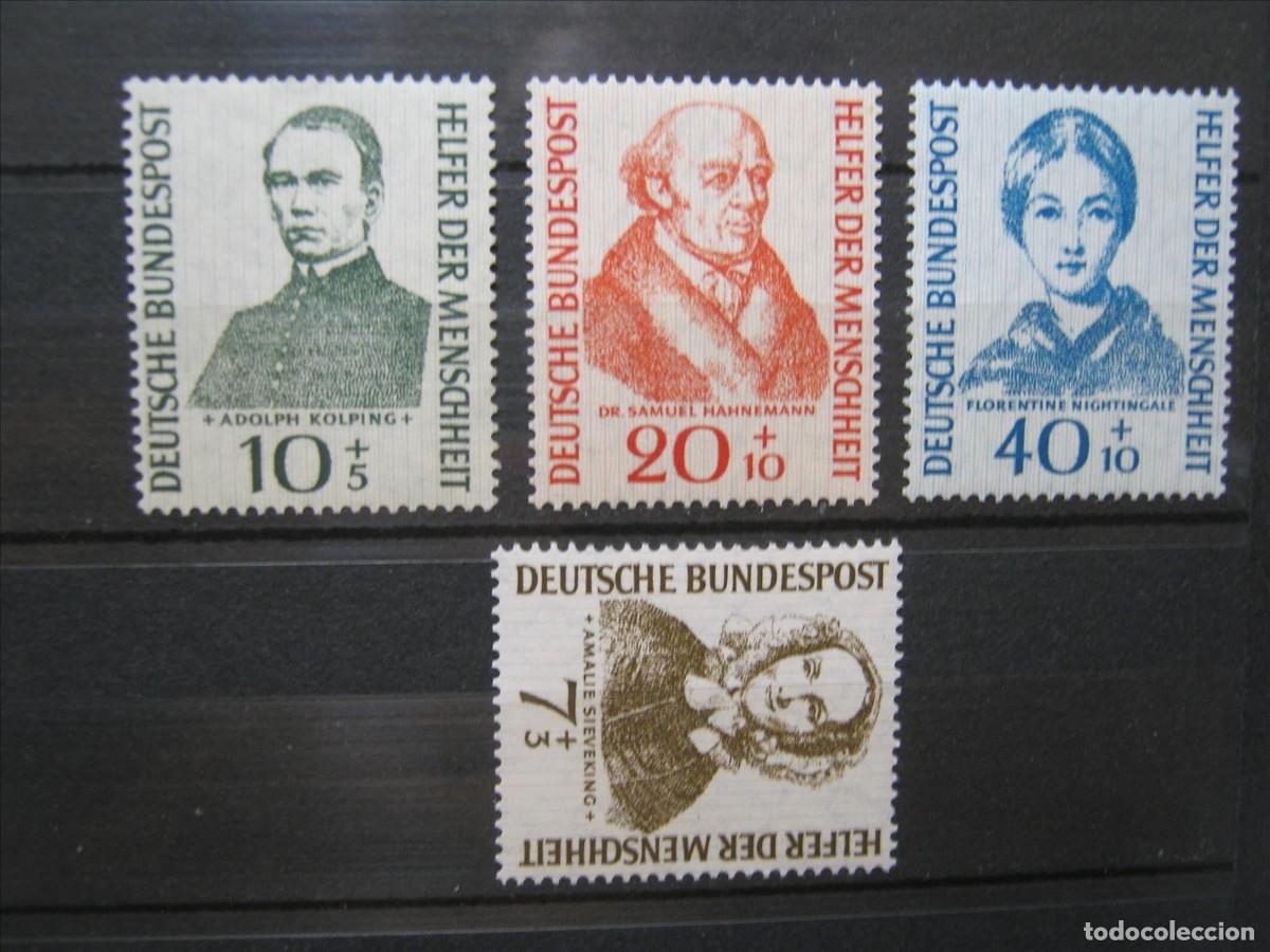 Selos: ALEMANIA FEDERAL 1955 SERIE YVERT 98/101 MNH** SIN CHARNELA LUJO.
