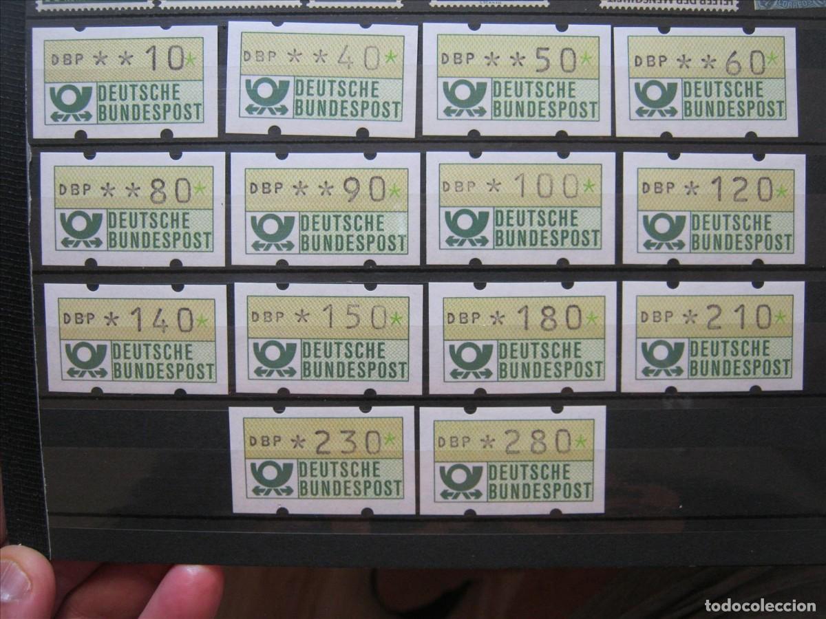 Sellos: ALEMANIA FEDERAL 1981 SERIE ETIQUETAS ATM MICHEL VS1 MNH** LUJO CON N&ordm; CONTROL AL DORSO.