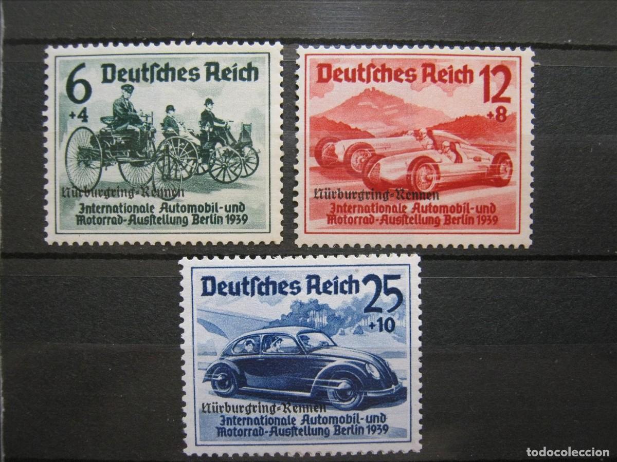Briefmarken: ALEMANIA IMPERIO REICH 1939 SERIE YVERT 629A/629C MNH** BANDA PEGADA LUJO.