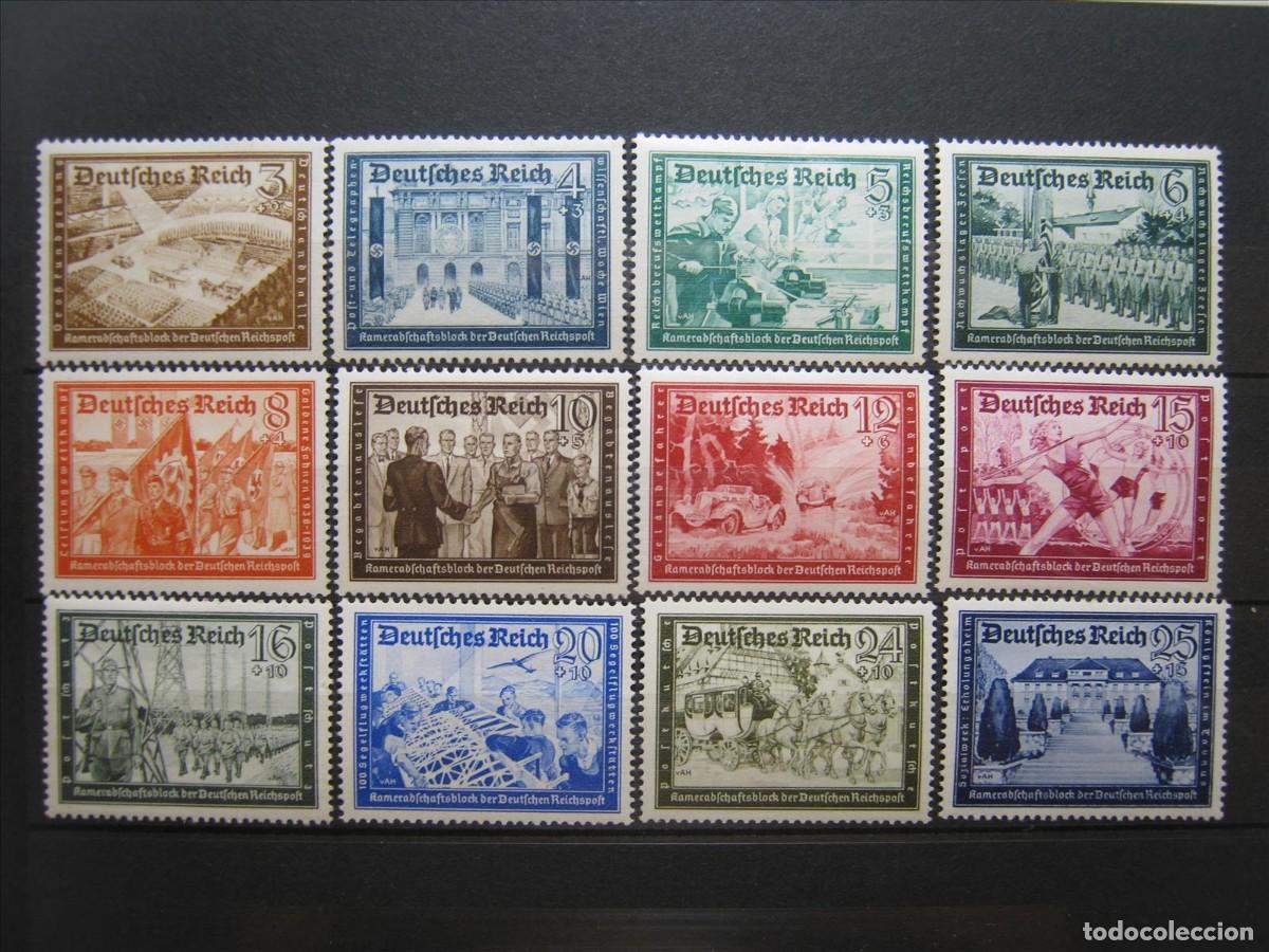 Briefmarken: ALEMANIA IMPERIO REICH 1943 SERIE YVERT 640/651 MH* LUJO.