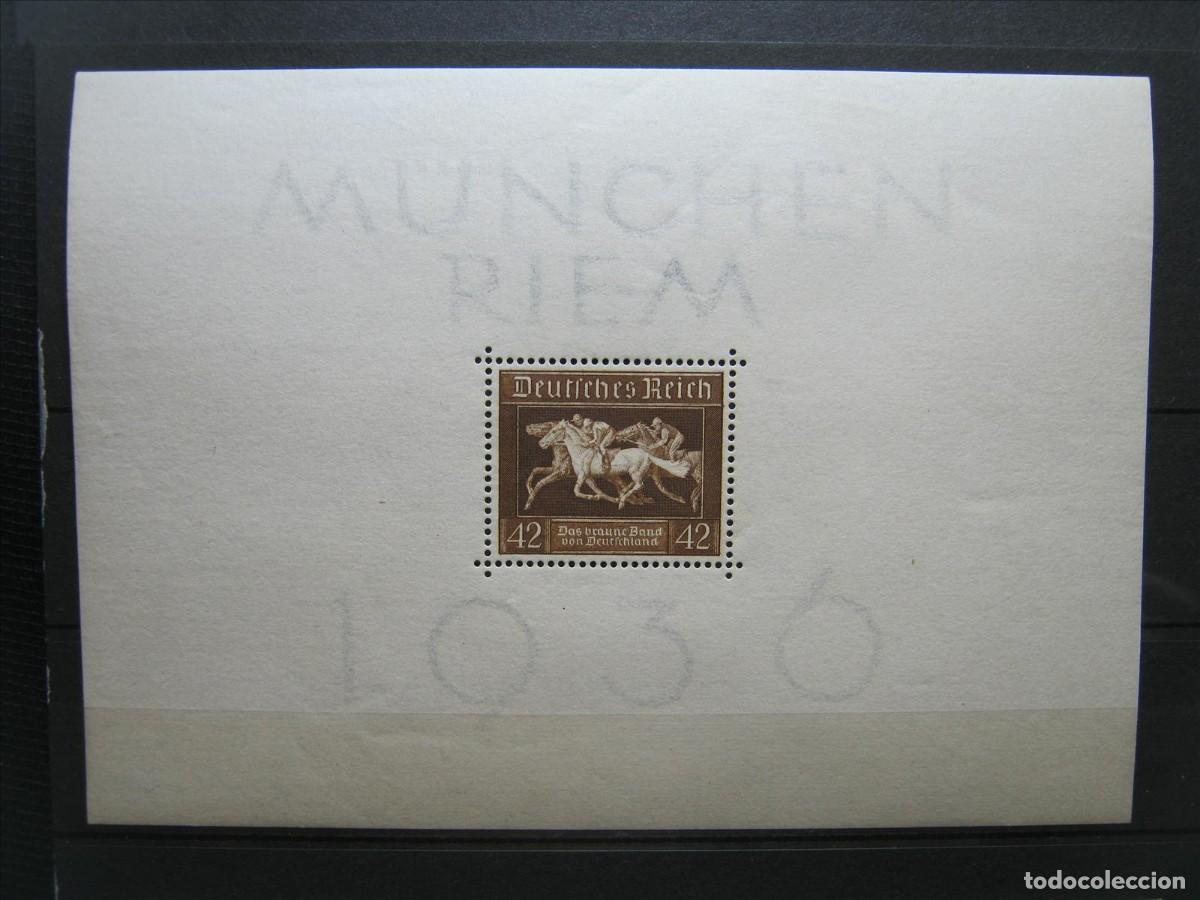 Selos: ALEMANIA IMPERIO REICH 1936 HOJA BLOQUE YVERT HB 6 MNH** SIN CHARNELA LUJO.