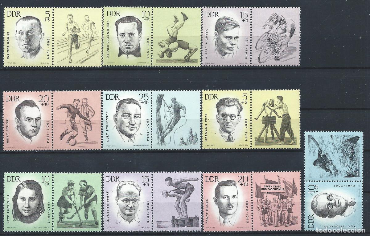 Sellos: Allemagne RDA N&deg;663/67 + 686/90** (MNH) 1963 - Sports &rdquo;Sportifs&rdquo;