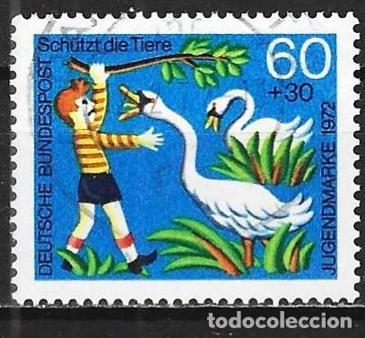 Sellos: Alemania ( RFA ) 1972 - Mi 714 - YT 563 - Nino con gansos