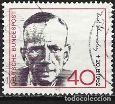 Sellos: Alemania ( RFA ) 1972 - Mi 738 - YT 584 - Kurt Schumacher, Pol&iacute;tico