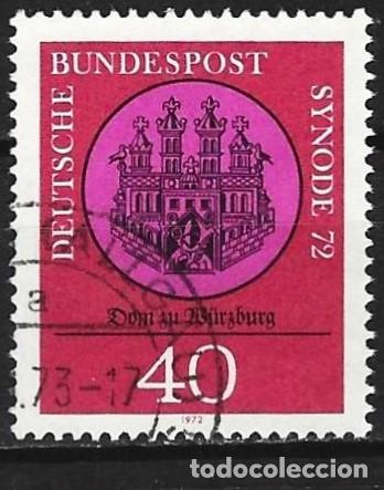Sellos: Alemania ( RFA ) 1972 - Mi 752 - YT 601 - Catedral de W&uuml;rzburg