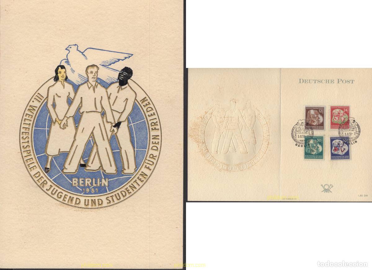 Sellos: 659566 MNH ALEMANIA DEMOCRATICA 1951 3 FESTIVAL MUNDIAL DE LA JUVENTUD