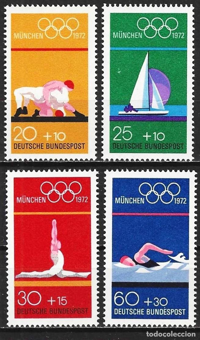 Sellos: Alemania ( RFA ) 1972 - Mi 734 a 737 - YT 570 a 573 - J.O. de Munich - MNH** ( Serie completa )