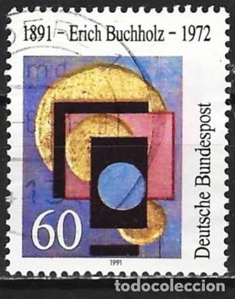 Sellos: Alemania ( RFA ) 1991 - Mi 1493 - YT 1325 - Cuadro de Erich Buchholz
