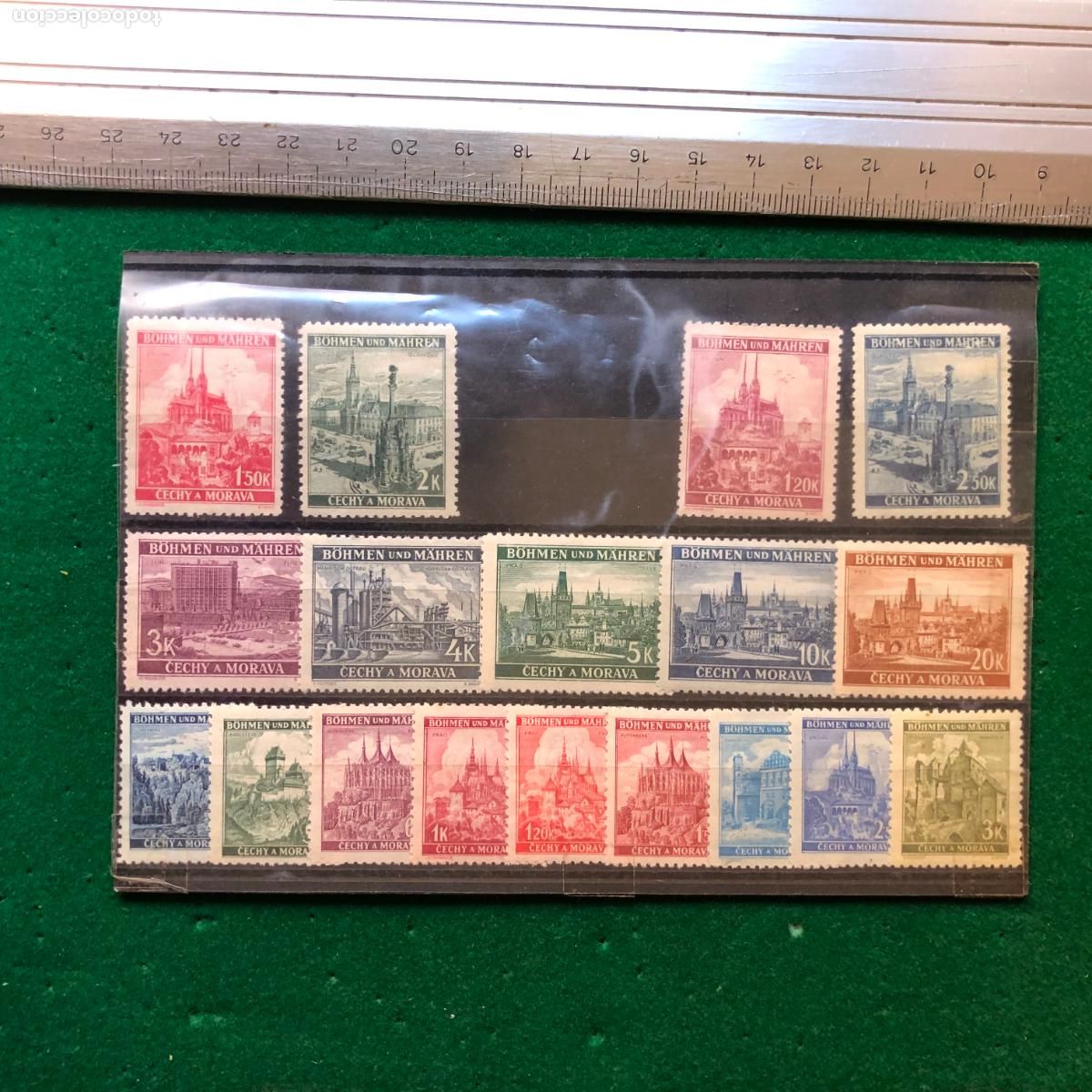 Sellos: III REICH, 18 SELLOS CORREOS BOHEMIA-MORAVIA
