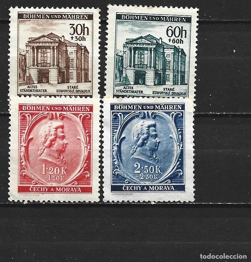 Sellos: BOHEMIA Y MORAVIA PROTECTORADO ALEMAN YVERT NUM. 69/72 SERIE COMPLETA NUEVA SIN GOMA