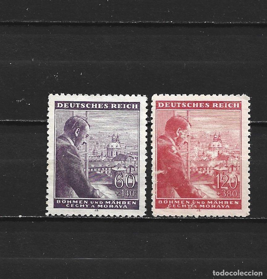 Sellos: BOHEMIA Y MORAVIA PROTECTORADO ALEMAN YVERT NUM. 105/106 SERIE COMPLETA NUEVA SIN GOMA