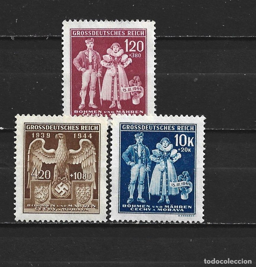 Sellos: BOHEMIA Y MORAVIA PROTECTORADO ALEMAN YVERT NUM. 112/114 SERIE COMPLETA NUEVA SIN GOMA