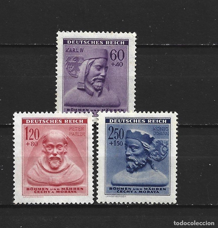 Sellos: BOHEMIA Y MORAVIA PROTECTORADO ALEMAN YVERT NUM. 102/104 SERIE COMPLETA NUEVA SIN GOMA