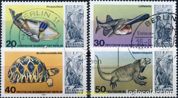 Sellos: 211098 USED ALEMANIA. Berl&iacute;n 1977 FAUNA DEL ACUARIO DE BERLIN